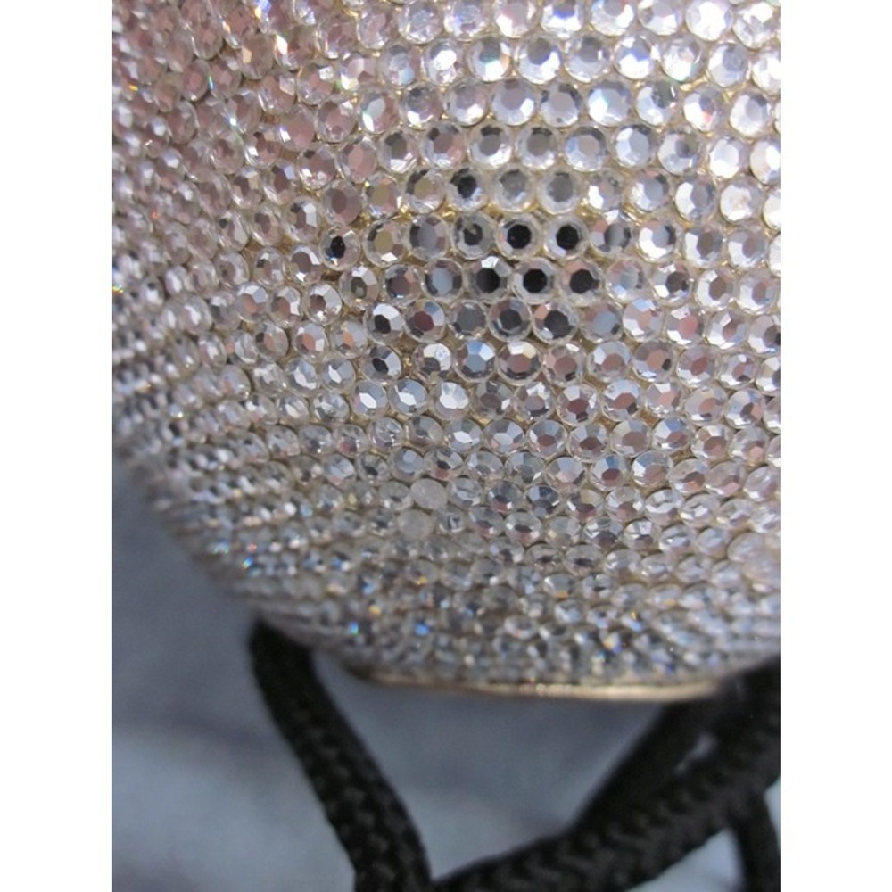 Authentic Clear and Black crystal trim Judith Leiber Ball handbag - Picture 5 of 8
